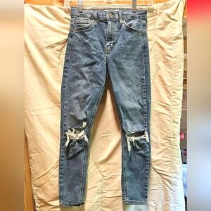 Topshop 'Jamie' Style Skinny Distressed Jeans Womens  Petite W26 L28